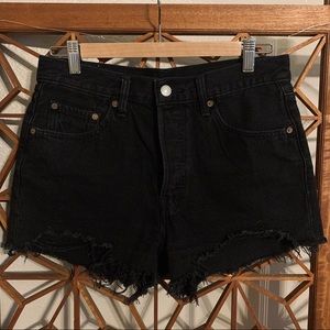 Levi’s Black Jean High Waisted Shorts